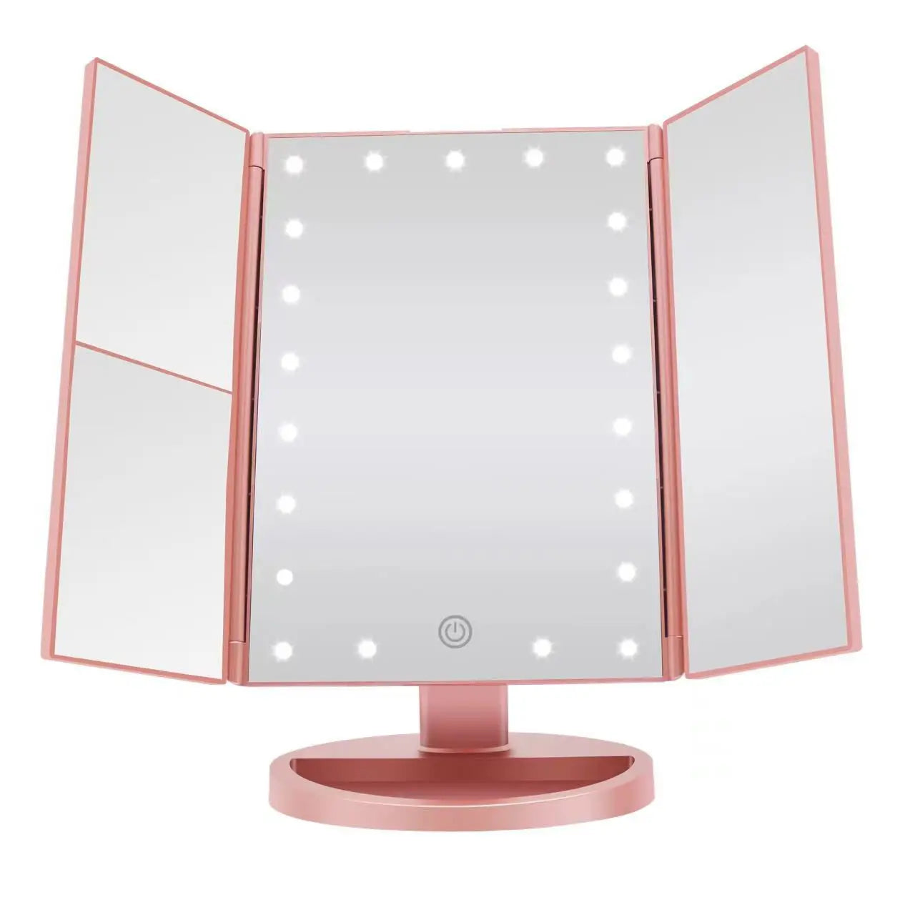 Magnification  Makeup Mirror Led Tri-fold Lighted Mirror Vanity Cosmetic Mirrors With Light