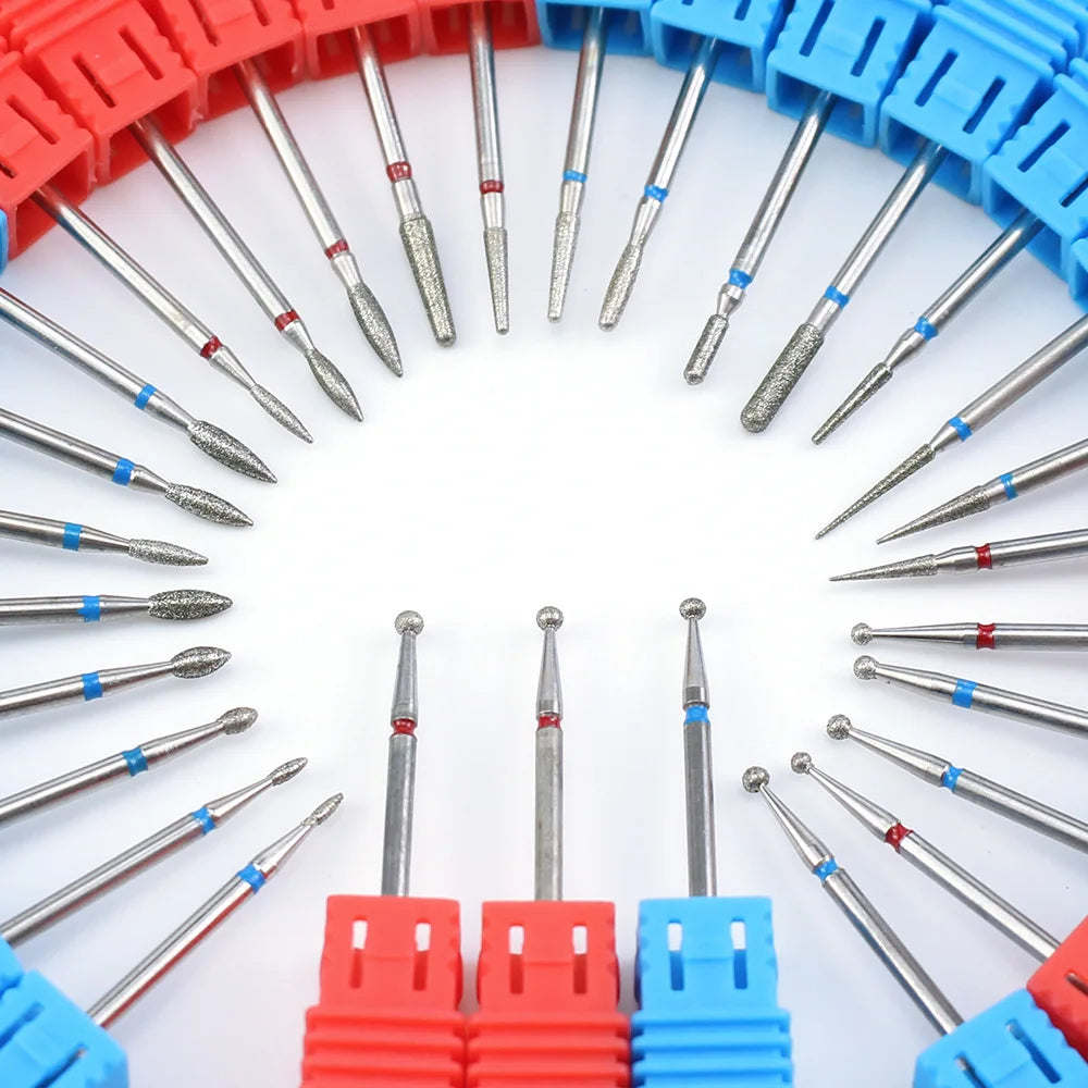 Milling Cutter Burr Rotary Nail Files Pedicure Manicure Accessory Tool Diamonds Nail Drill Bits 3/32