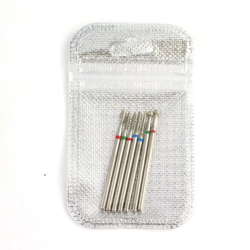 New Arrival 7pcs Nail Art Tools Set 3/32 Gold Silver Drill Bits Box Packing for Salon