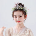 New Arrival Little Girls butterfly Flower Headband Pearl Leaf Tiara Wedding Headband Bridal Hair Accessories