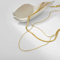 3-layer Snake Chain Necklace for Women Stacking Jewelry 14K Gold Plated Stainless Steel Chunky Necklace