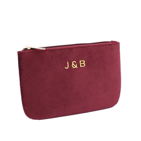 Velvet Material Red Beige Color Gift Mini Bag Lipstick Jewelry Ring Bracelet Keeping Cosmetic Bag Storage Pouch Embroidery logo