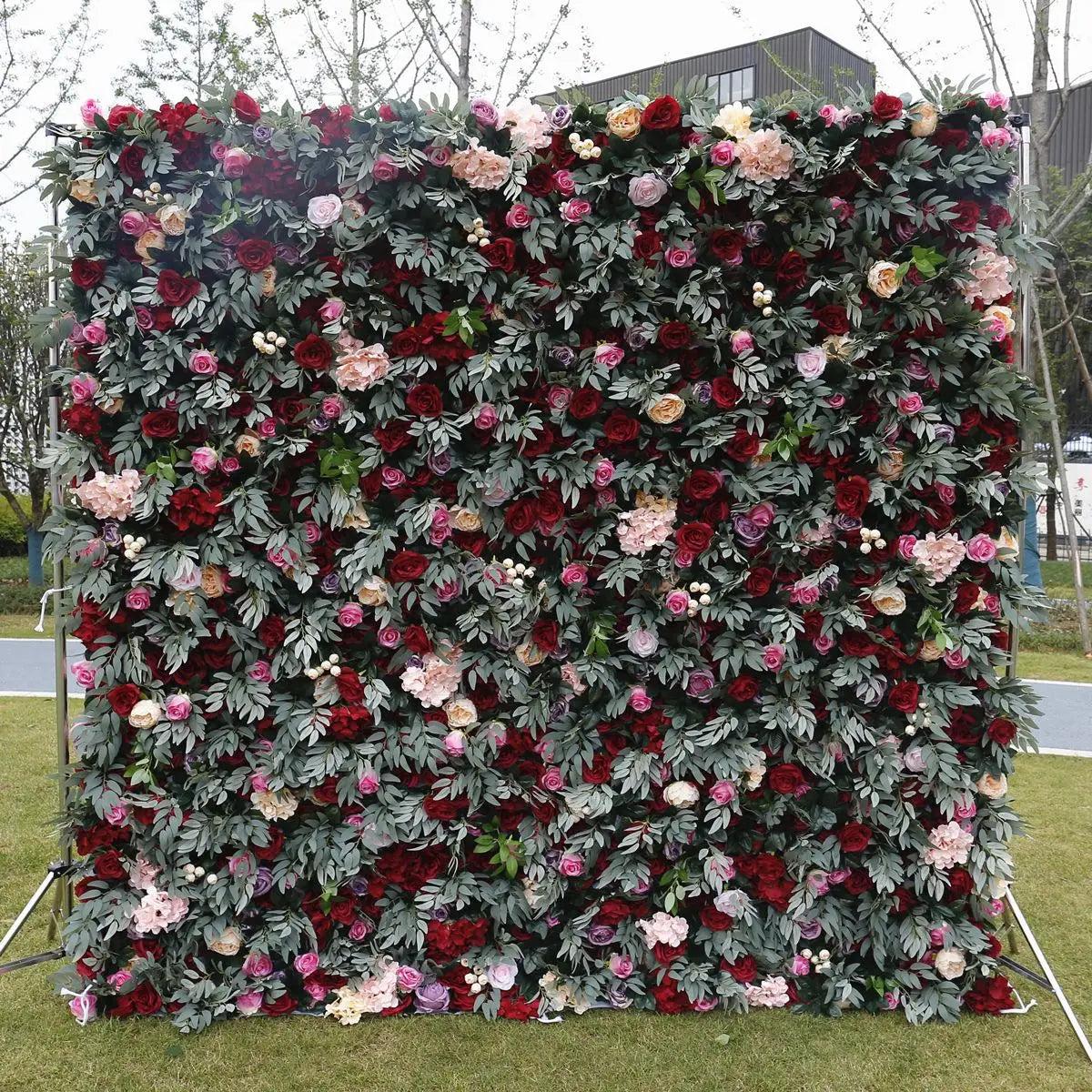 2024 Wedding Decoration Flower Walls Backdrop Flowers Panel Blue White Custom Flower Wall
