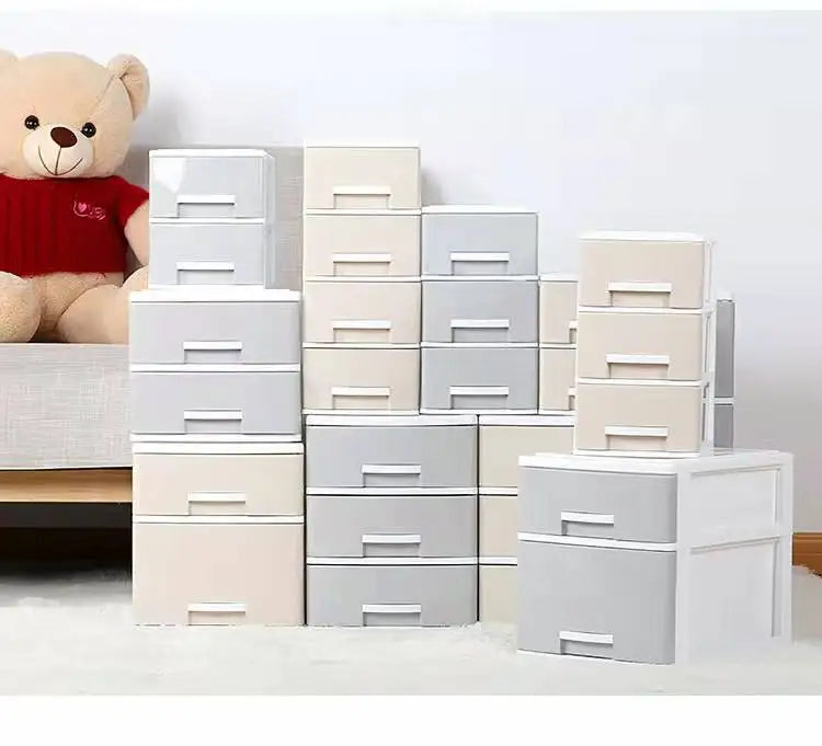 Haogle Wholesale Multi-functional Household Office Storage Plastic Drawer Organizer Desktop Storage Cabinet