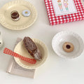 Ins Korea Embossed French Letter Ceramic Bowl Creative Breakfast Dessert Salad Bowl