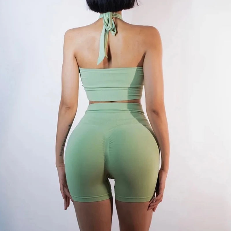Customizable High Waist Push up Yoga Shorts Women Gym Wear Cycling Running Workouts XL Size Spandex Seamless Scrunch Features