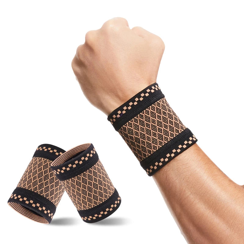 SHIWEI-6059##Hot Sale Copper Wrist Protective Hand Support Elastic Wrist Brace Copper Wrist Band Brace