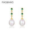 Pag&Mag Charm 925 Lady Pearl Drop Elegant Hot Sale Fashion Designer Earing for Girl Korean Earring Jewelry