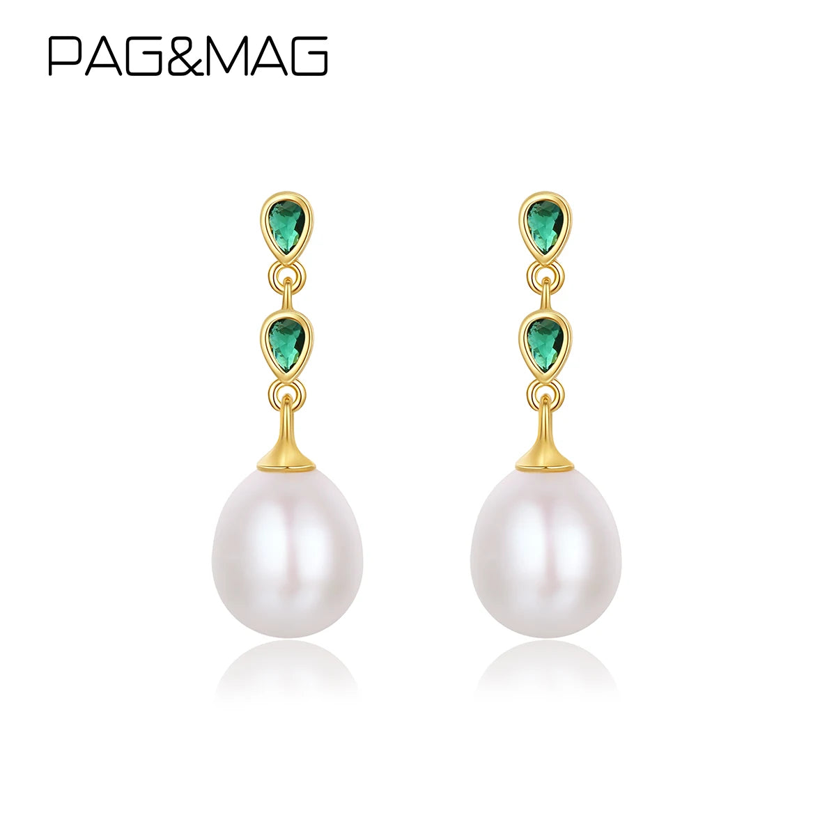 Pag&Mag Charm 925 Lady Pearl Drop Elegant Hot Sale Fashion Designer Earing for Girl Korean Earring Jewelry