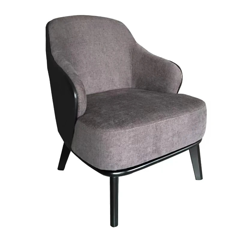 Modern Velvet Upholster Accent Chair with V Shaped Gold Stainless Steel Frame for Hotel Home Living Room  Accent Chairs