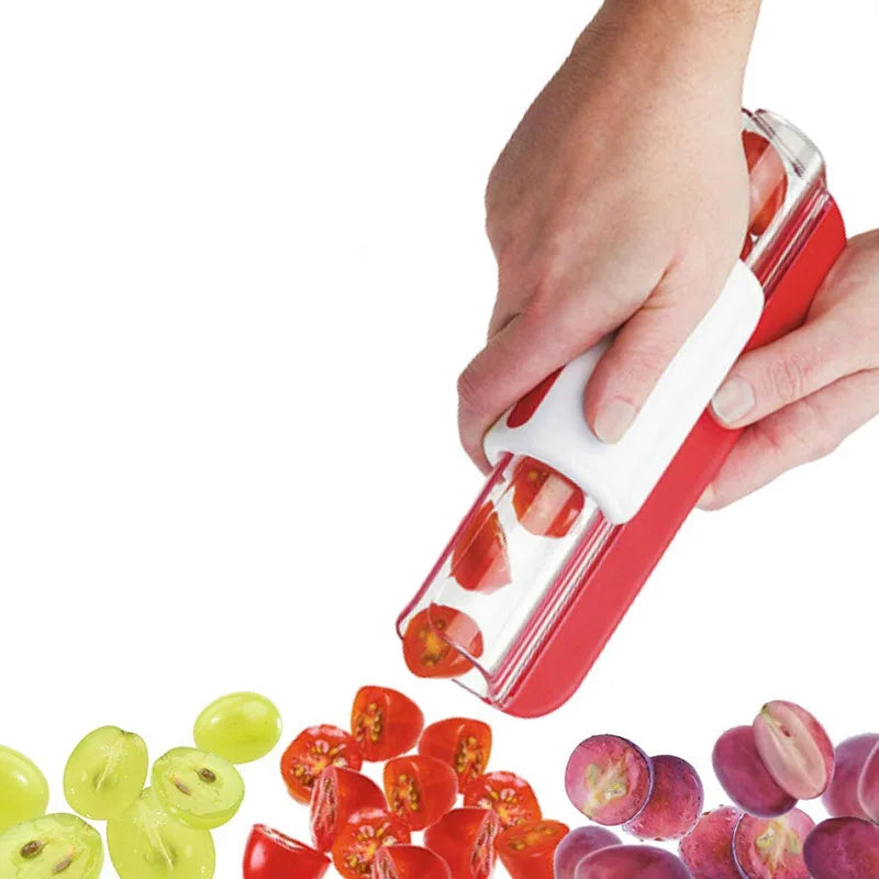 Tomato Grape Cutter Fruit Vegetable Slicer Tomato Slicer Stainless Steel Multifunctional Creative Cut Tools for Salad