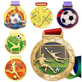 Wholesale Blank Football Celebration Souvenir Sports Meeting Soccer Medal Game Custom Metal Award Student School Football Medal
