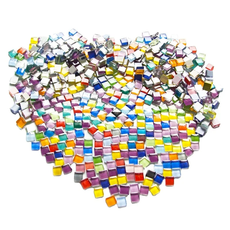 10mm Mini Crystal Glass Mosaic Tile Bulk for DIY Craft Kids Mosaic Art Supplier and Home Garden Deco