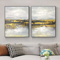 JZ Arts Original Hand-painted Hand-made Modern Art Abstract Canvas Oil Painting for Living Room Wall Decoration