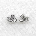 Sterling Silver 4*6mm Semi Mount Stud Earrings Empty Support Blank Claws Setting S925 Base Without Center Stone for DIY Inlay