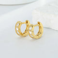 Cubic Zirconia Jewelry Trendy Huggie 925 Sterling Silver Daily Wear Small Hoop Earrings Women