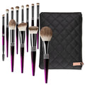Customizable New 12  Pcs Makeup Tools  Diamond Purple Enchantress Makeup Brushes Wholesale Blush Makeup Brush Set