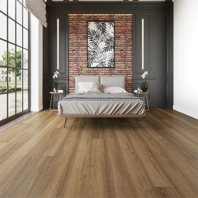 Wholesale Wood Pattern White Oak PVC Plastic Tile Click Vinyl Floor Spc Rigid Vinyl Flooring