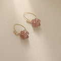 HOVANCI 2021 Trendy Clear Round Geometric Grapes Opal Hook Earrings for Women 6 Purple Cat Eye Grapes Shape Dangle Earrings