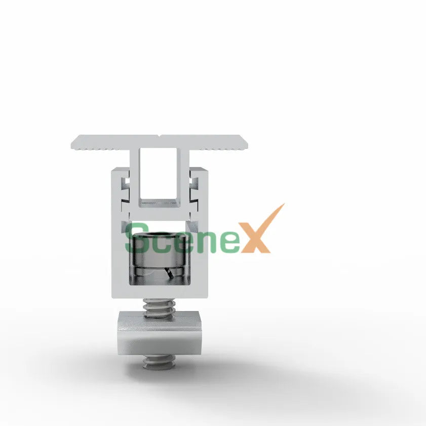 Silver/Black Anodized Aluminum Adjustable End Clamp for 30~45mm Solar Panel Mounting Accessory