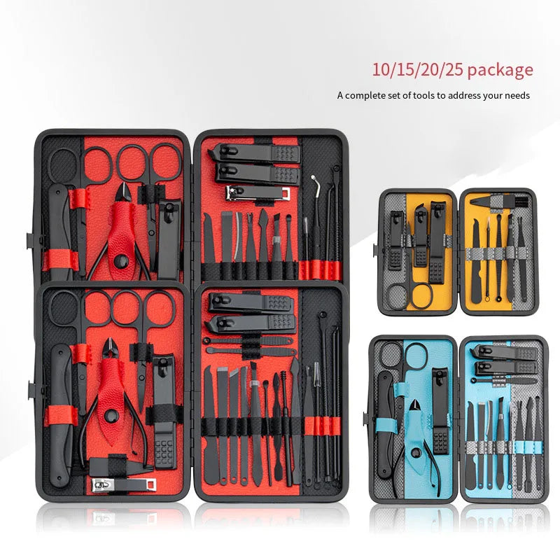 Professional Salon Stainless Steel Cuticle Eyebrow-Scissors Nail Perfect Clippers Girls Manicure Pedicure Set Tool Kit