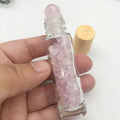 10ml Clear Thick Glass Vials Massage Roller Bottles With Gemstone Roller Ball for Essential Oils Perfume