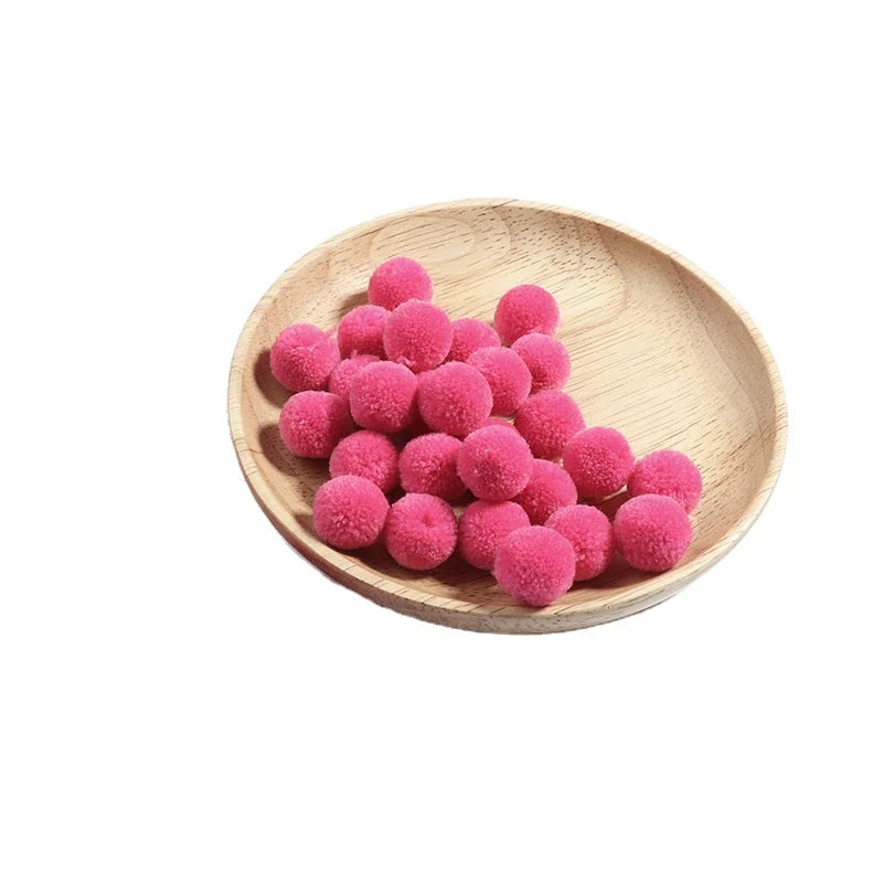 Soft Small 15mm Plush Fur Covered Ball Beads Jewelry Making Charms Gift DIY Pompom Beads Pendant for Necklace Bracelet Earring