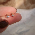 Minimalist Jewelry Sterling Silver Girls French Style Stud Earrings