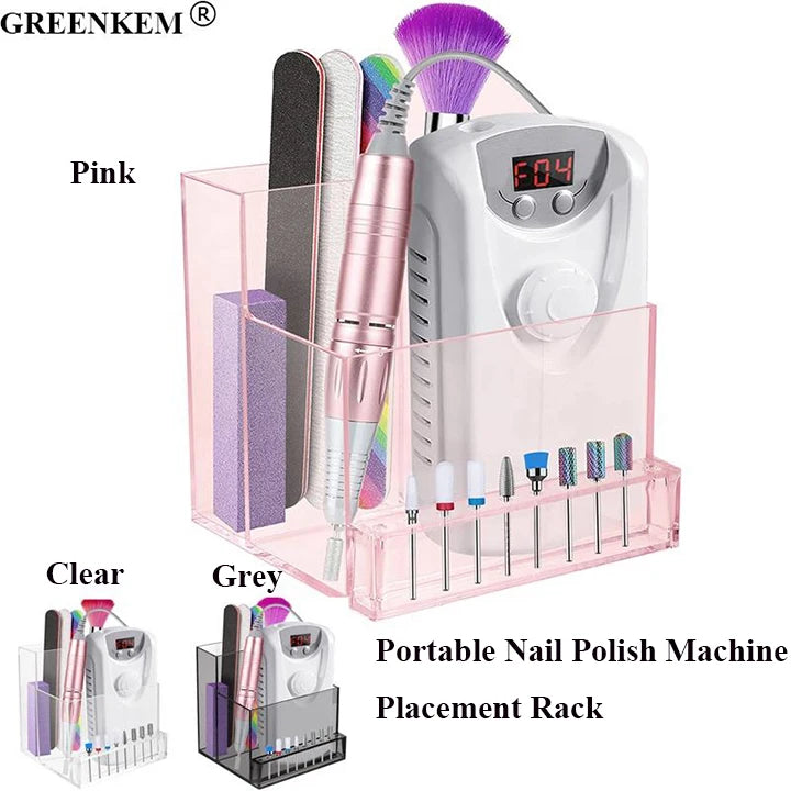 New Portable Nail Polish Machine Placement Rack Nail Drill Bits Storage Box Multi-purpose Nail Tool Storage Box