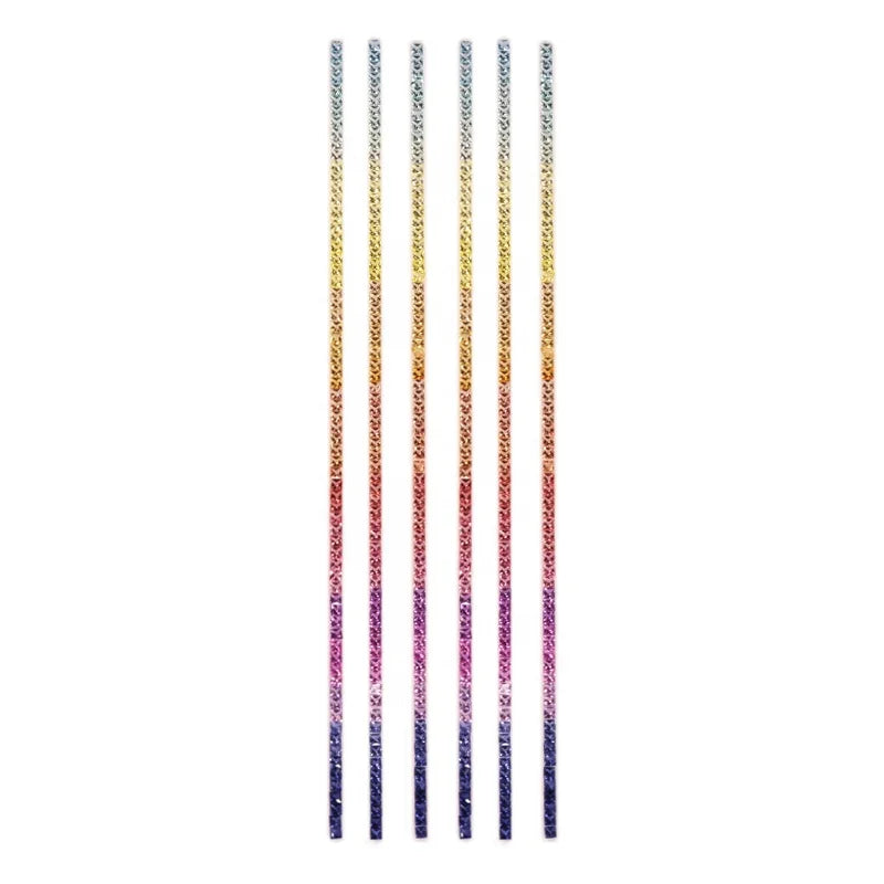 Rainbow-Colored Synthetic Multi-Color Mixed Princess Cut Sapphire for Jewelry Raw Material-Red Blue Pink Green