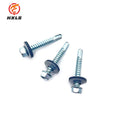 Roof Hexagon Self-Drilling Screw Zinc Finish Carbon Steel Coarse Thread DIN7504K Model EPDM Waterproof Gasket-Factory Wholesale