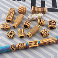 Hot Sale Totem Pattern Hair Beads for Synthetic Braid Hair Decoration Accessories Dreadlocks Braids Jewelry Charms