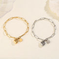 2022 High Quality Waterproof Heart Charms Design Stainless Steel Bracelet for Women Jewelry