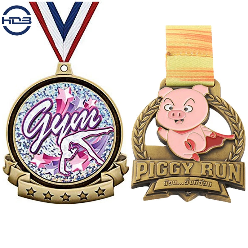 Custom Metal Running Medal for Marathon Event Soft Enamel Manufacturer for Custom Medals Sports Medals for Gymnasts