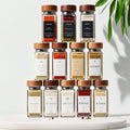 4oz  120ml Dark Color Bamboo Wooden Lid Glass Seasoning Jar for Kitchen Spice Storage Bottles