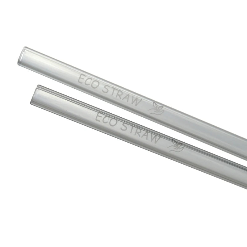 Custom Glass Straw Laser Engraving logo Reusable Straw Dishwasher Safe