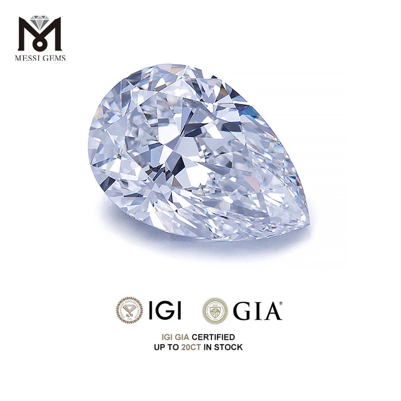Lab Created VVS VS 2CT 3CT 4CT 5CT 6CT HPHT CVD Pear Cut Synthetic IGI  Certified Lab Grown Diamond