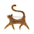 Fashion Paint Little Cute Rhinestone Cat Alloy Brooch Brooch Pin Children's Day Gift for Women and Children Jewelry