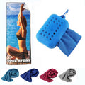 Silicone Packing Microfiber Gym Cooling Towel Quick Dry Yoga Sports Towel
