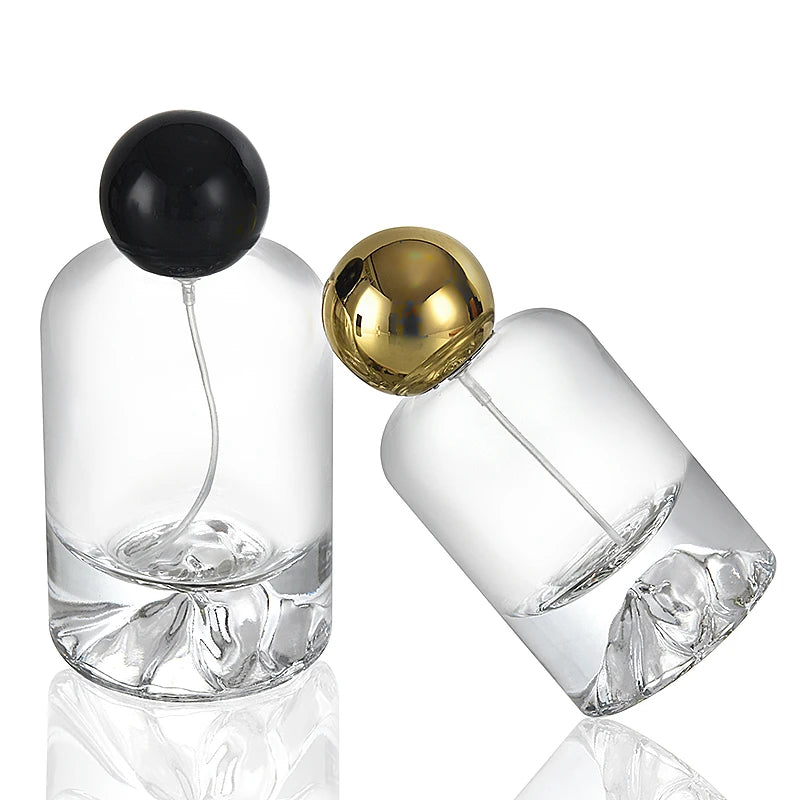 Luxury Round Thick Bottom Mountain Peaks 30ml 50ml 100ml Perfume Glass Bottle Cosmetics Spray Bottled