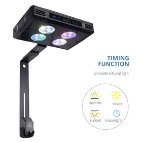 Gako 52W Rectangle Metal Marine Reef LED Aquarium Light with Sunrise/Sunset Function for Coral Tanks