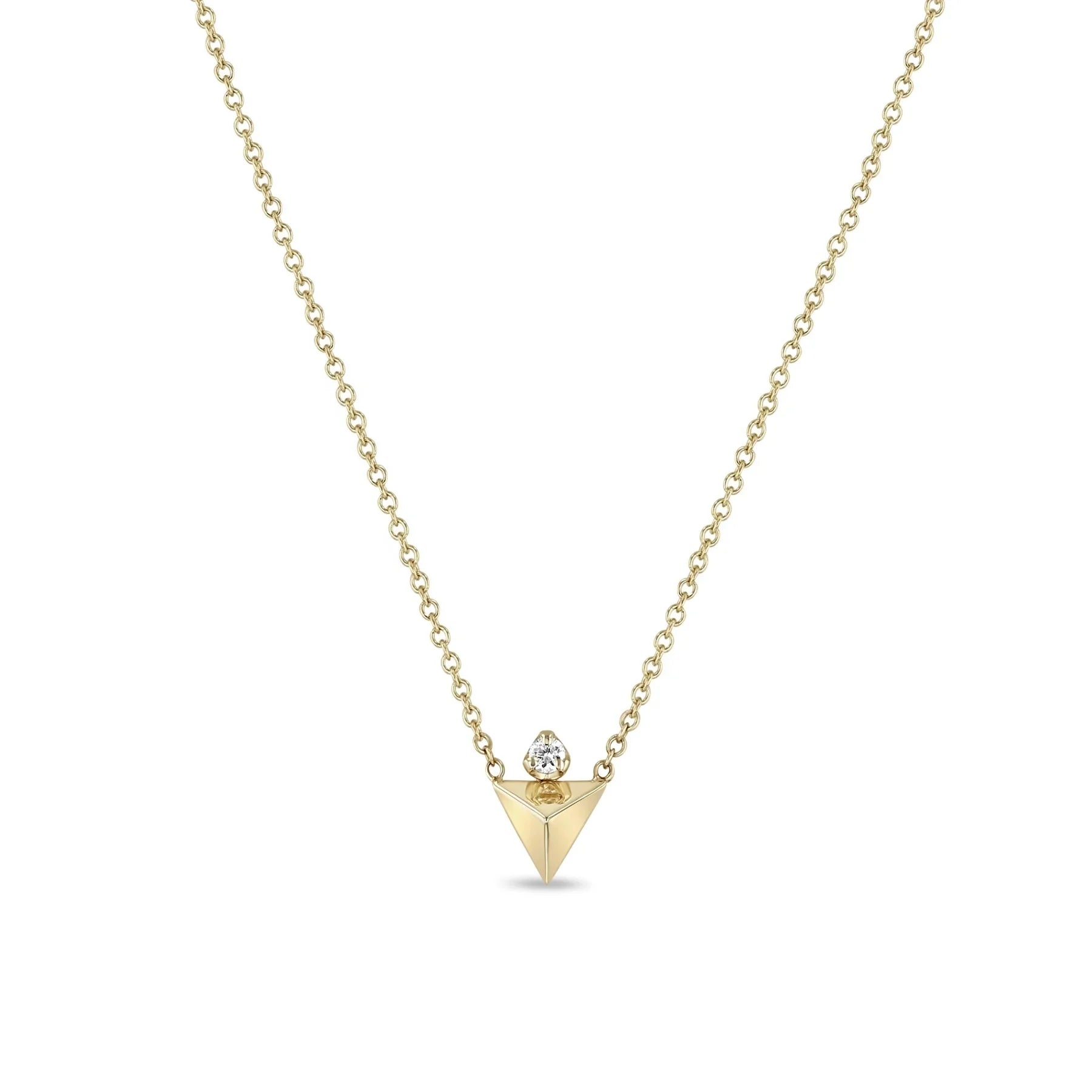 LOZRUNVE Simple Designer Geometric Pyramid Pendant Necklace Set Women 925 Silver Jewelry Wholesale