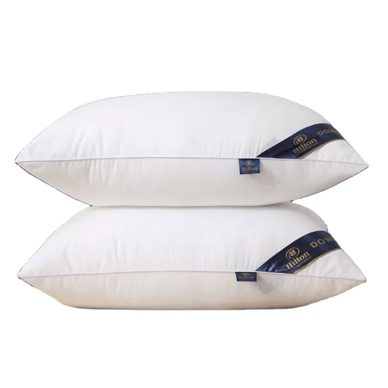 Machine Washable Fluffy Down Alternative Microfiber Filling Luxury Hilton Hotel Bed Pillows for Neck Support