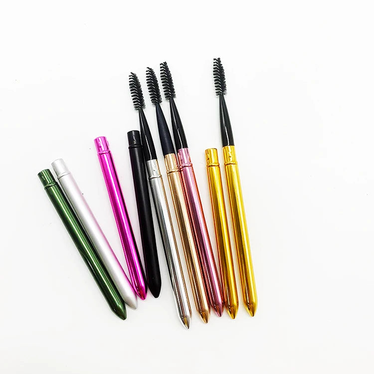 Hot Selling Mascara Wands Applicators Eye Brushes Portable Cosmetic Brushes with Lid