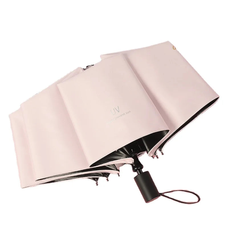 Automatic Lightweight Travel Umbrella for Adults Classic Country Design Iron Frame Plastic Handle Portable Case for Sun Rain