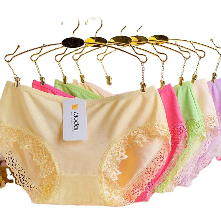 High Quality Mid Waist Briefs Panty Solid Color Sexy Mature Women Panties Fancy Underwear Women Panty for Sexy Girls