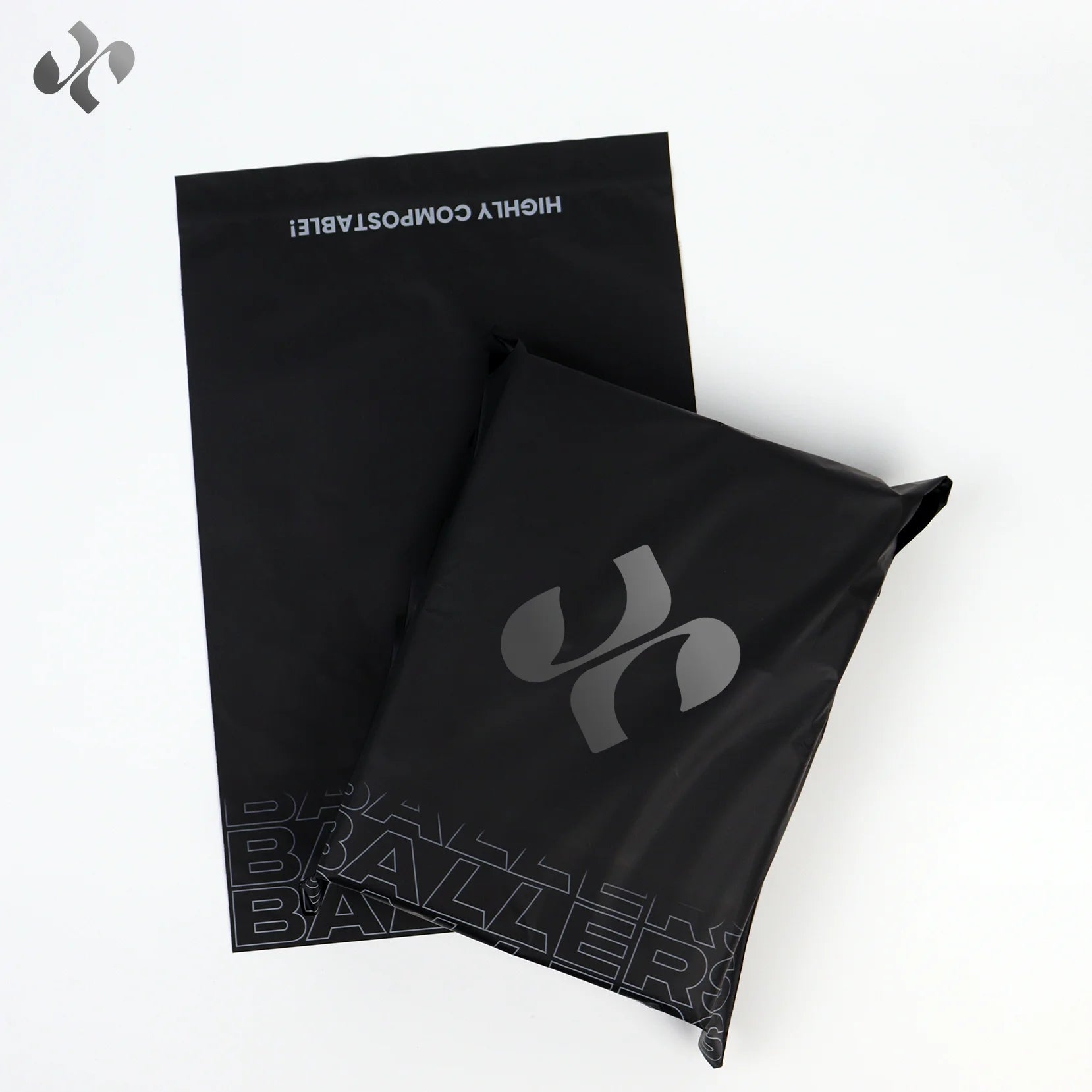 Poly Courier Envelope Customized Logo Printing Mail Shipment Bags Clothing Cosmetics Black Mailing Bags