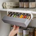 Kitchen Spice Rack Self-adhesive Wall-mounted Under Shelf Seasoning Bottle Drawer Spice Organizer Kitchen Storage Rack