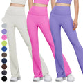 11 Colors Custom Girl Elastic 80% Nylon 20% Spandex Flare Pants Yoga Pants Wide Leg Pilates Gym Leggings for Women