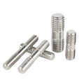 304 Stainless Steel Threaded Rod Ends All-Thread Stud Bolt with Double-Threaded Hanger Bolts Plain Finish
